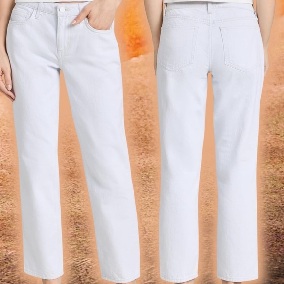 NWT L’AGENCE ‘Mateo’ Mid-Rise Slouchy Straight Leg Jeans in “Blue Frost” Size 24
